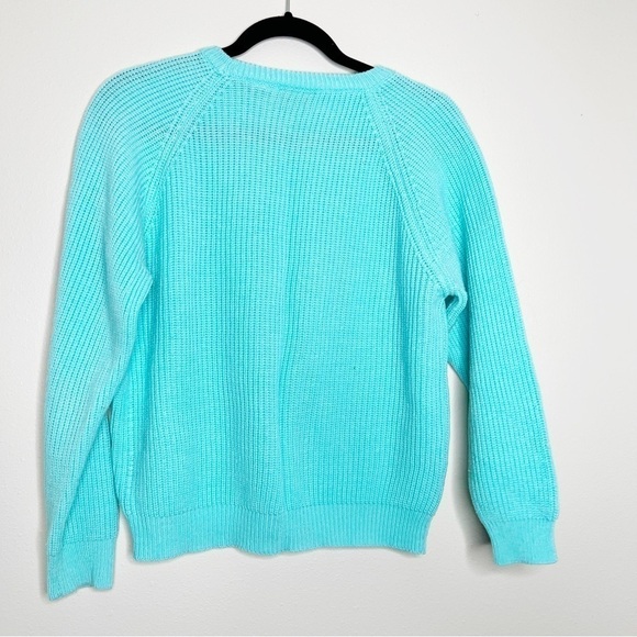 Vintage Dianne Von Furstenberg DVF Blue Acrylic Crew Neck Sweater Size Small - Picture 2 of 3